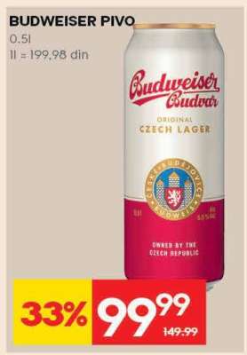 Budweiser pivo