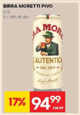 BIRRA MORETTI PIVO