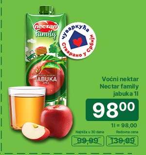 Voćni nektar Nectar Family jabuka 1l