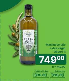 Maslinovo ulje extra virgin Oliveri 1l
