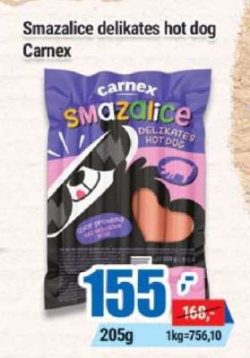 Smazalice delikates hot dog Carnex