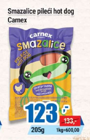 Smazalice pileći hot dog Carnex