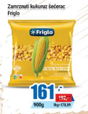 Zamrznuti kukuruz šećerac Friglo
