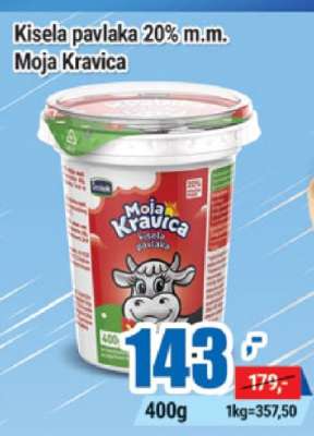 Kisela pavlaka 20% m.m. Moja Kravica