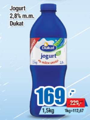 Jogurt 2,8% m.m. Dukat