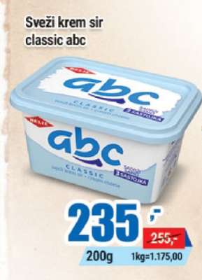 Svečži krem sir classic abc