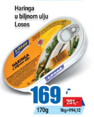 Haringa u biljnom ulju Losos