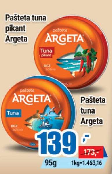 Pašteta tuna pikant Argeta