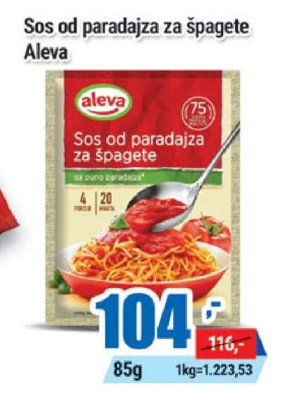 Sos od paradajza za špagete Aleva