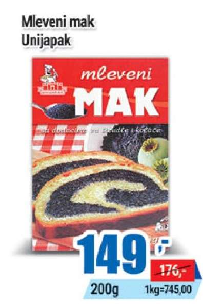 Mleveni mak Unijapak