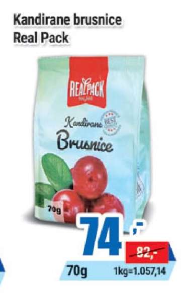 Kandirane brusnice Real Pack