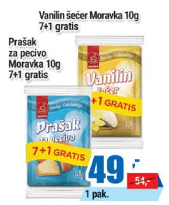 Vanilin šećer Moravka 10g 7+1 gratis