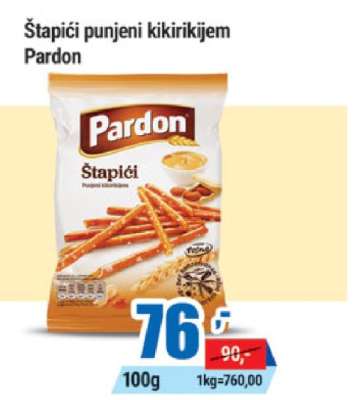 Štapići punjeni kikirikijem Pardon