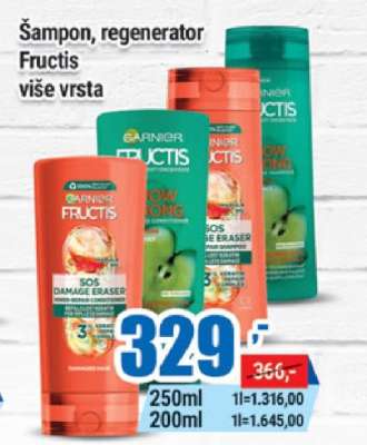 Šampon, regenerator Fructis