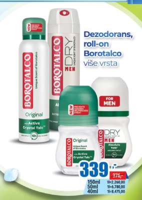 Dezodorans, roll-on Borotalco