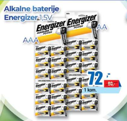 Alkalne baterije Energizer 1,5V