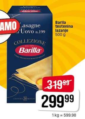 Barilla testenina lazanje 500 g