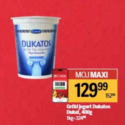 Grčki jogurt Dukatos Dukat 400g