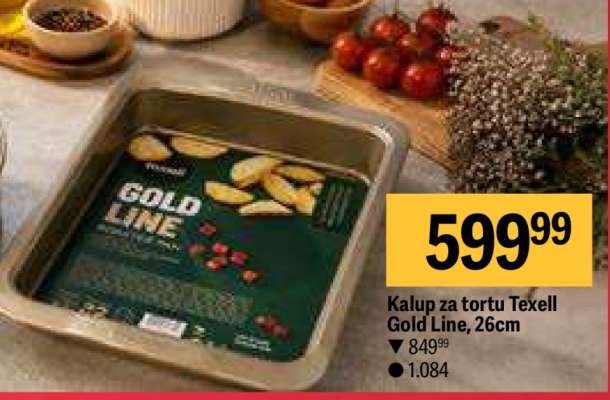 Kalup za tortu Texell Gold Line, 26cm