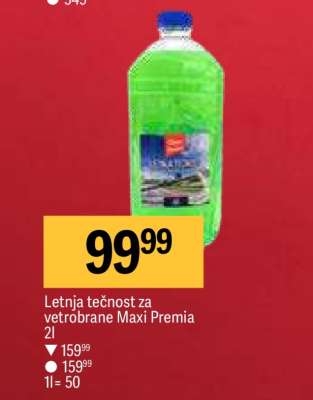 Letnja tečnost za vetrobrane Maxi Premia