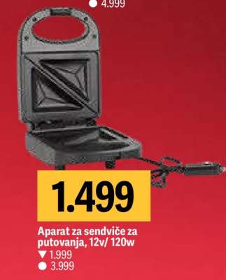 Aparat za sendviče za putovanja 12v 120w