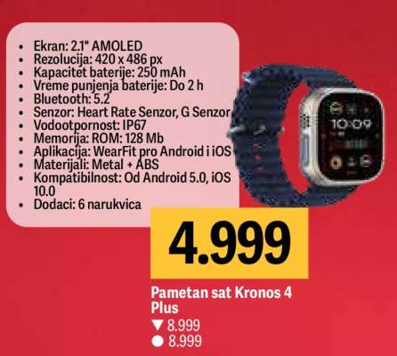 Pametan sat Kronos 4 Plus