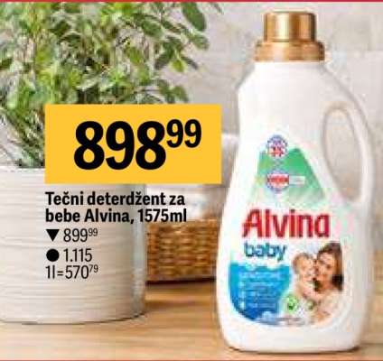 Tečni deterdžent za bebe Alvina, 1575ml