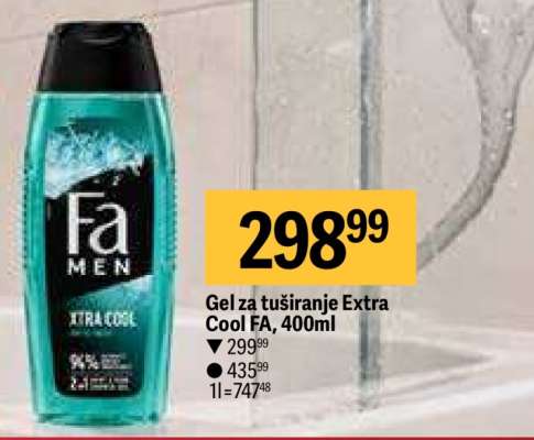 Gel za tuširanje Extra Cool FA, 400ml