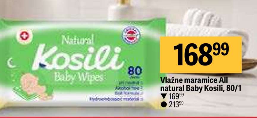 Vlažne maramice All natural baby Kosili 80/1