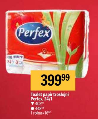 Toalet papir troslojni Perfex 24/1