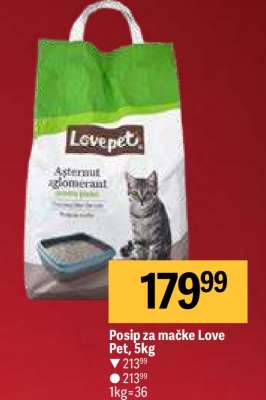 Posip za mačke Love pet, 5kg