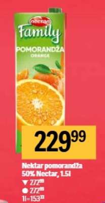 Nektar pomorandža 50% Nectar, 1,5l