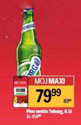 Pivo svetlo Tuborg 0,5l