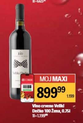 Vino crveno Veliki Dečko 100 Žena, 0.75l