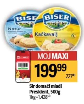 Sir domaći mladi President 500g