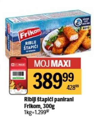 Riblji štapići panirani Frikom, 300g