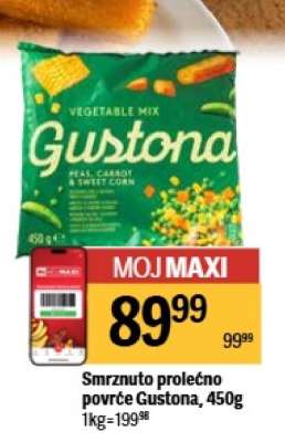 Smrznuto prolećno povrće Gustona, 450g