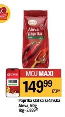 Paprika slatka začinska Aleva, 50g
