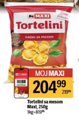 Tortelini sa mesom Maxi, 250g