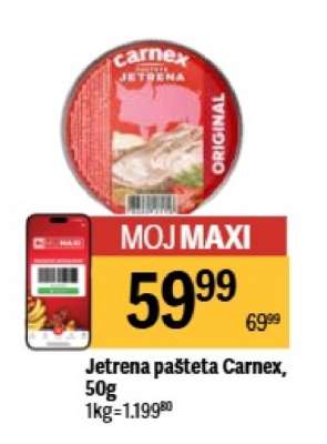 Jetrena pašteta Carnex 50g