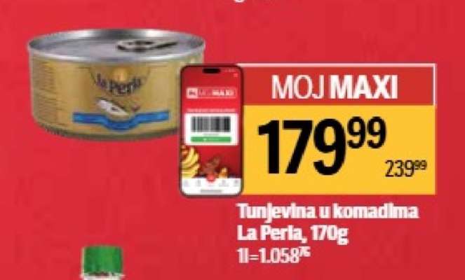 Tunjevina u komadima La Perla, 170g
