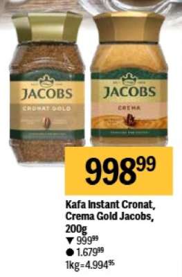 Kafa instant Cronat, Crema Gold Jacobs, 200g
