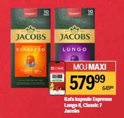 Kafa kapsule Espresso Lungo 8, Classic 7 Jacobs