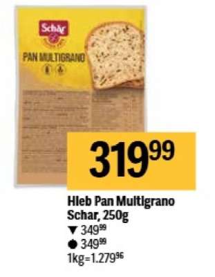 Hleb Pan Multigrano Schar, 250g