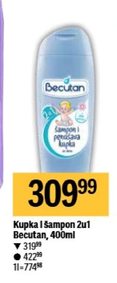 Kupka i sampon 2u1 Becutan, 400ml
