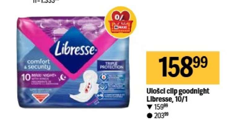 Ulož.cl clip goodnight Libresse, 10/1