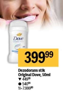 Dezodorans stlk Original Dove, 50ml