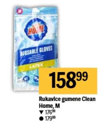 Rukavice gumene Clean Home, M