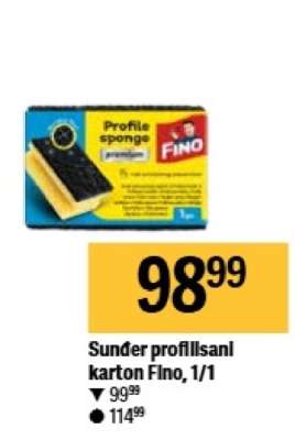 Sünger profillsanlı karton Fino, 1/1