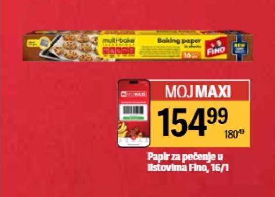Papir za pečenje u listovima Fino, 16/1